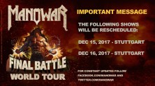 Regarding Stuttgart, Germany Rescheduled Shows – The Final Battle World Tour 2017