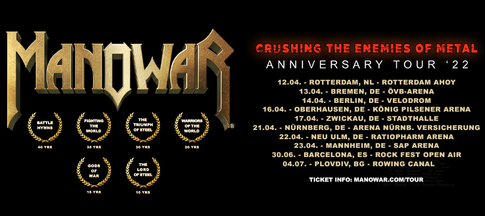 manowar tour 2022 schweiz